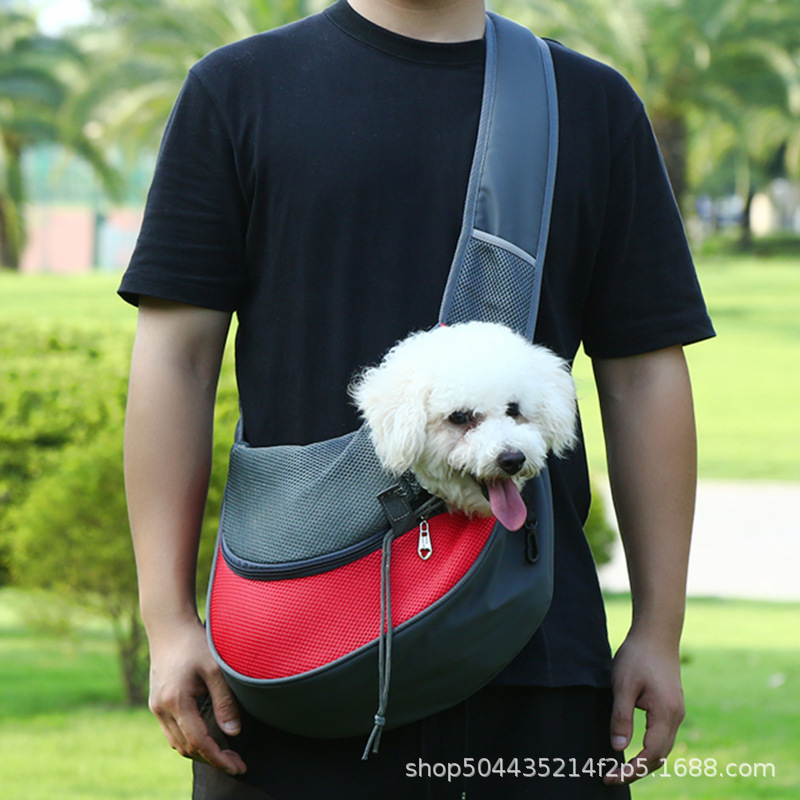 Pet Shoulder Bag Cat and Dog Bag Travel Portable Mesh Breathable Crossbody Bag Pet Chest Small Backpack Wholesale