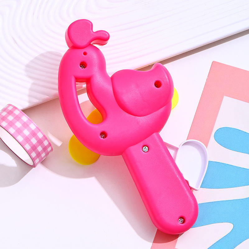 Cute hand pressure small fan toy restaurant gift animal chick hand crank manual fan yiwu toy wholesale