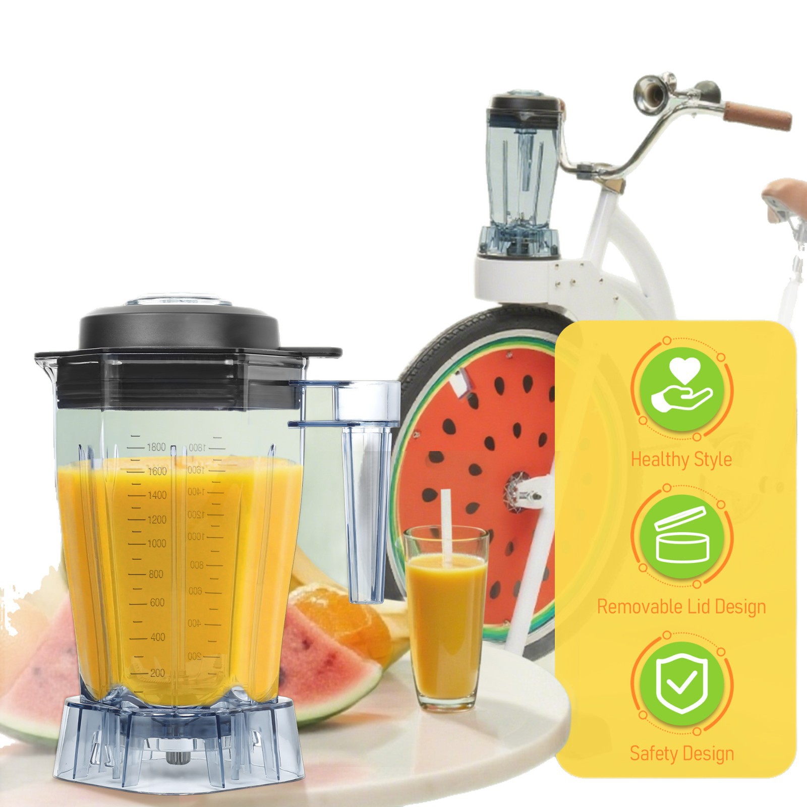 Exi Yixi Juicer 1.8L Bicycle Special Transparent Color Smoothie Broken Wall Juice Cup