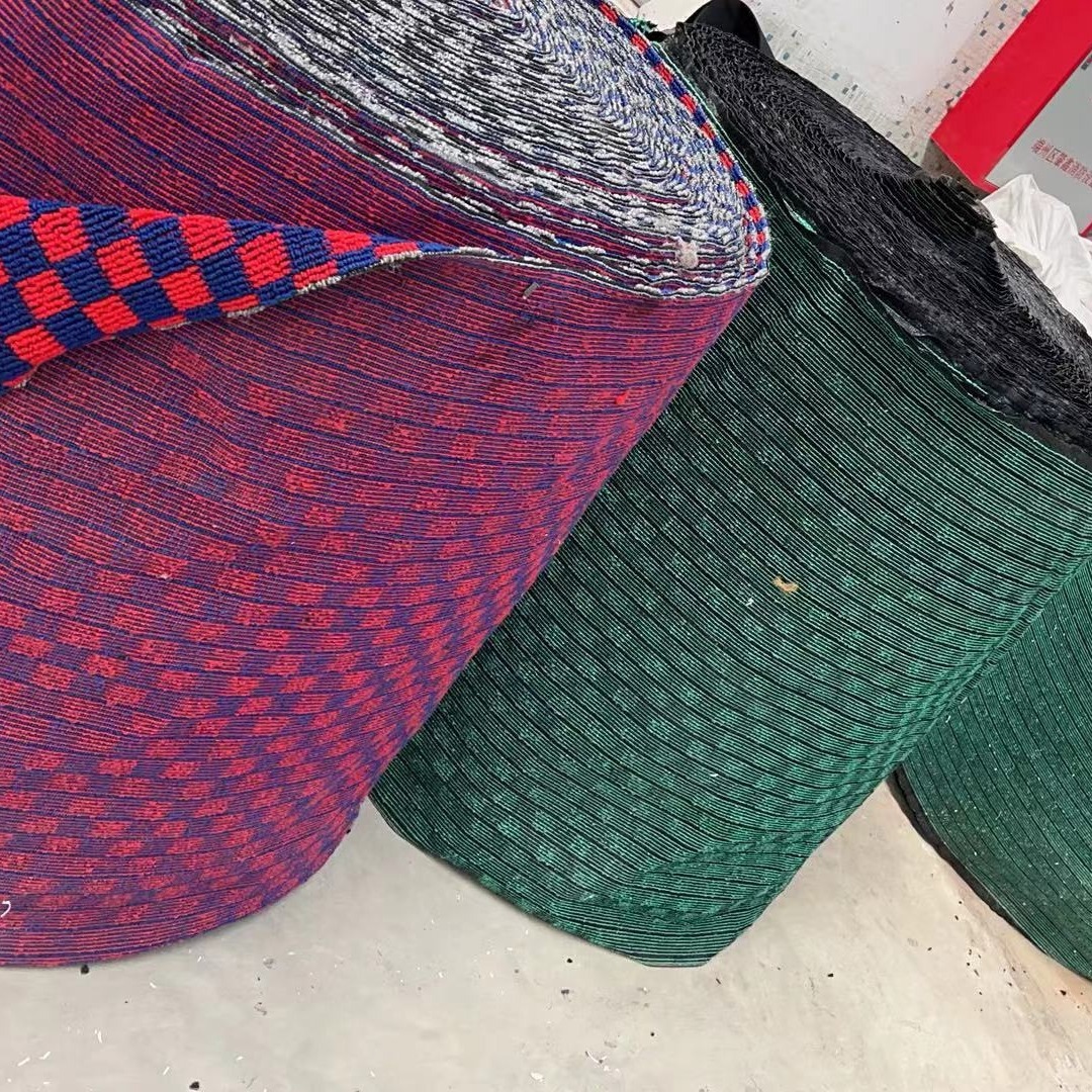 Manufacturer Supplies Two-Color Plaid Polypropylene Jacquard Blanket Pvc Non-Slip Nail Bottom Roll with Multiple Colors