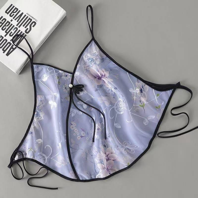 Tulle See-Through Bedroom Pleasure Summer New Ice Silk Bellyband Lace Women's Pajamas Adult Sexy Suspenders Sexy Underwear