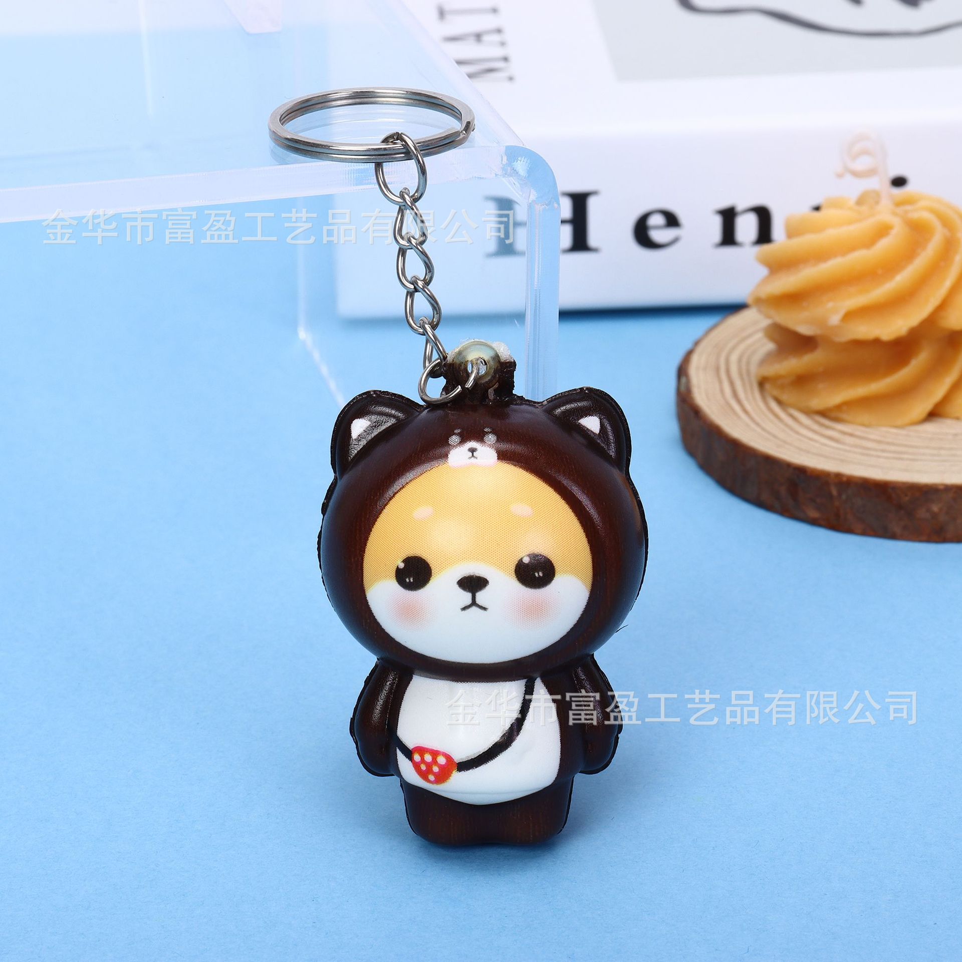 Fun Nostalgic Soft Cute Bear Keychain Cute Key Pendant Pu Slow Rebound Decompression Vent Small Toy Customization