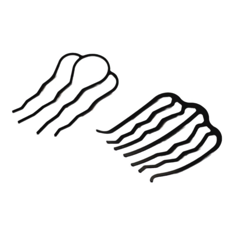 New ball head hair fixing artifact explosive four-tooth hairpin simple plug flower bud lazy hair knitting tool