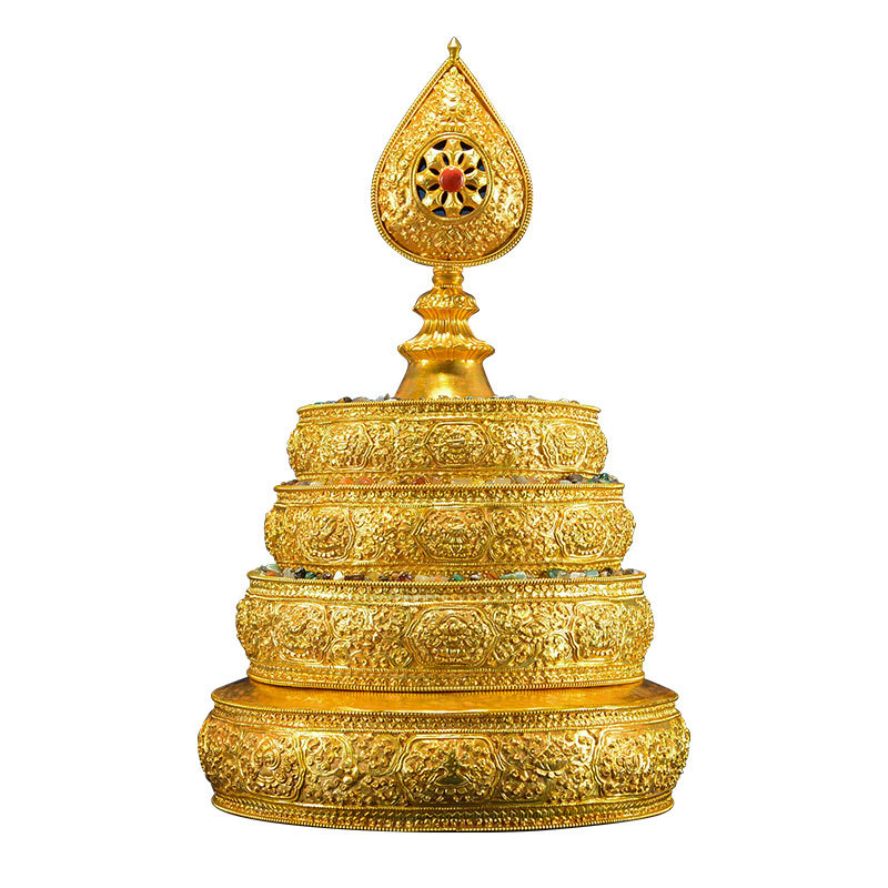 Xizang Village Nepalese Handmade Copper Mandala Plate with Eight Auspicious Carved Mandala Plates for Indoor Household Use