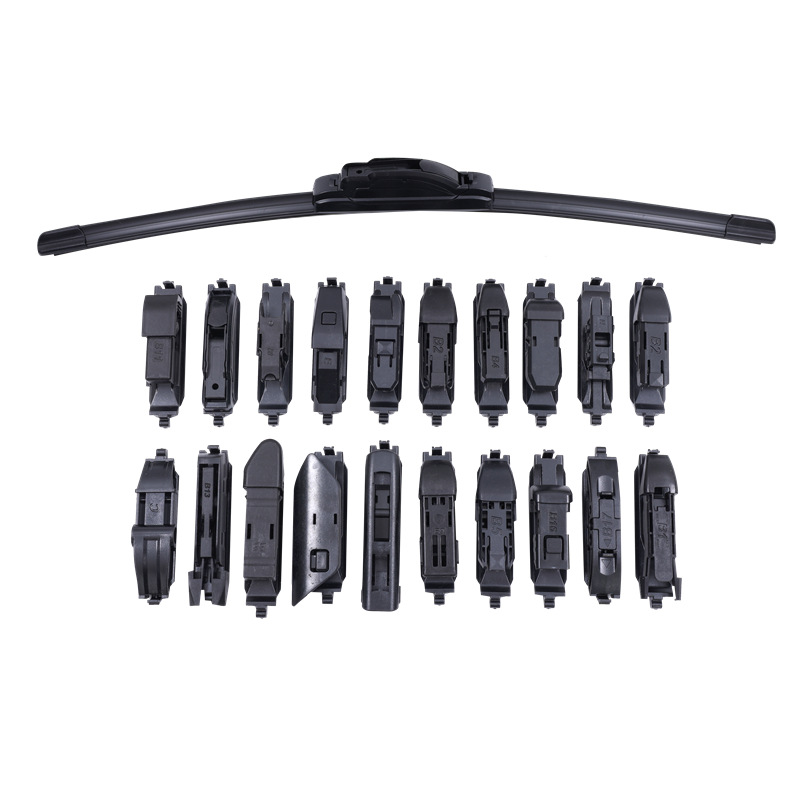 Four-Layer Rubber Strip Wiper U-Shaped Frameless Wiper Universal Dual Rubber Strip Multifunctional Replaceable Interface Wiper Blade