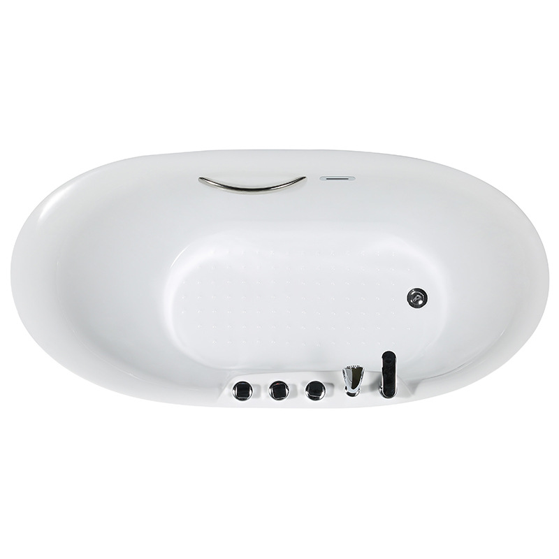 Acrylic bathtub household small detached bathtub Japanese-style oval mobile Bath Net red hotel bath tub