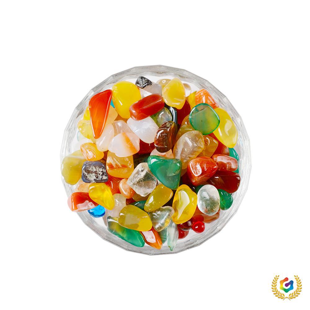 ✅ Bronze Statue Pagoda Offering Supplies Colorful Agate Household Mandala Gemstone Eight-Offering Mixed Offering Mandala Seven Gems 1