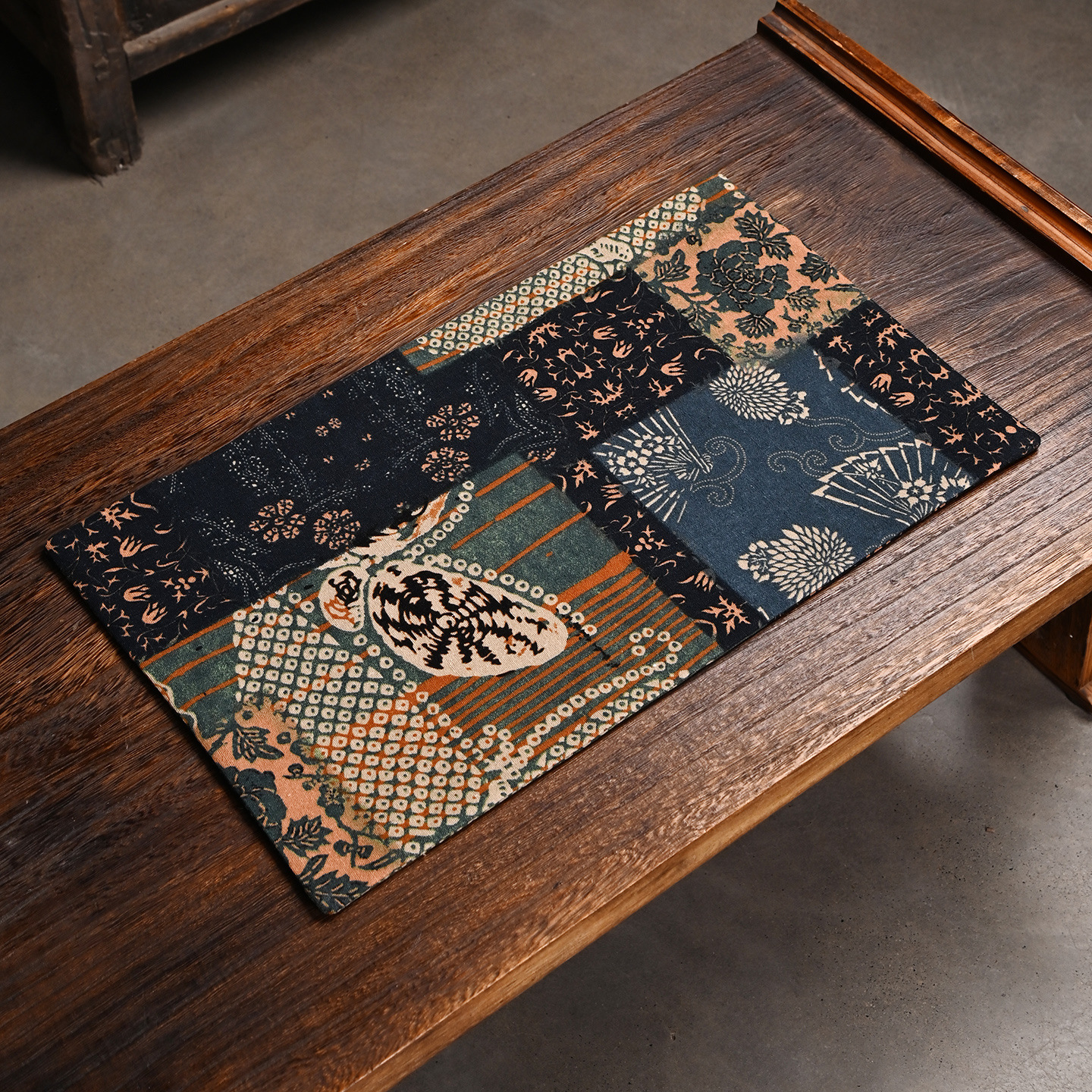 Handmade Cotton and Linen Printed Tea Mat Fabric Table Runner Tea Cloth Tea Coaster Zen Style Chinese Retro Ethnic Style