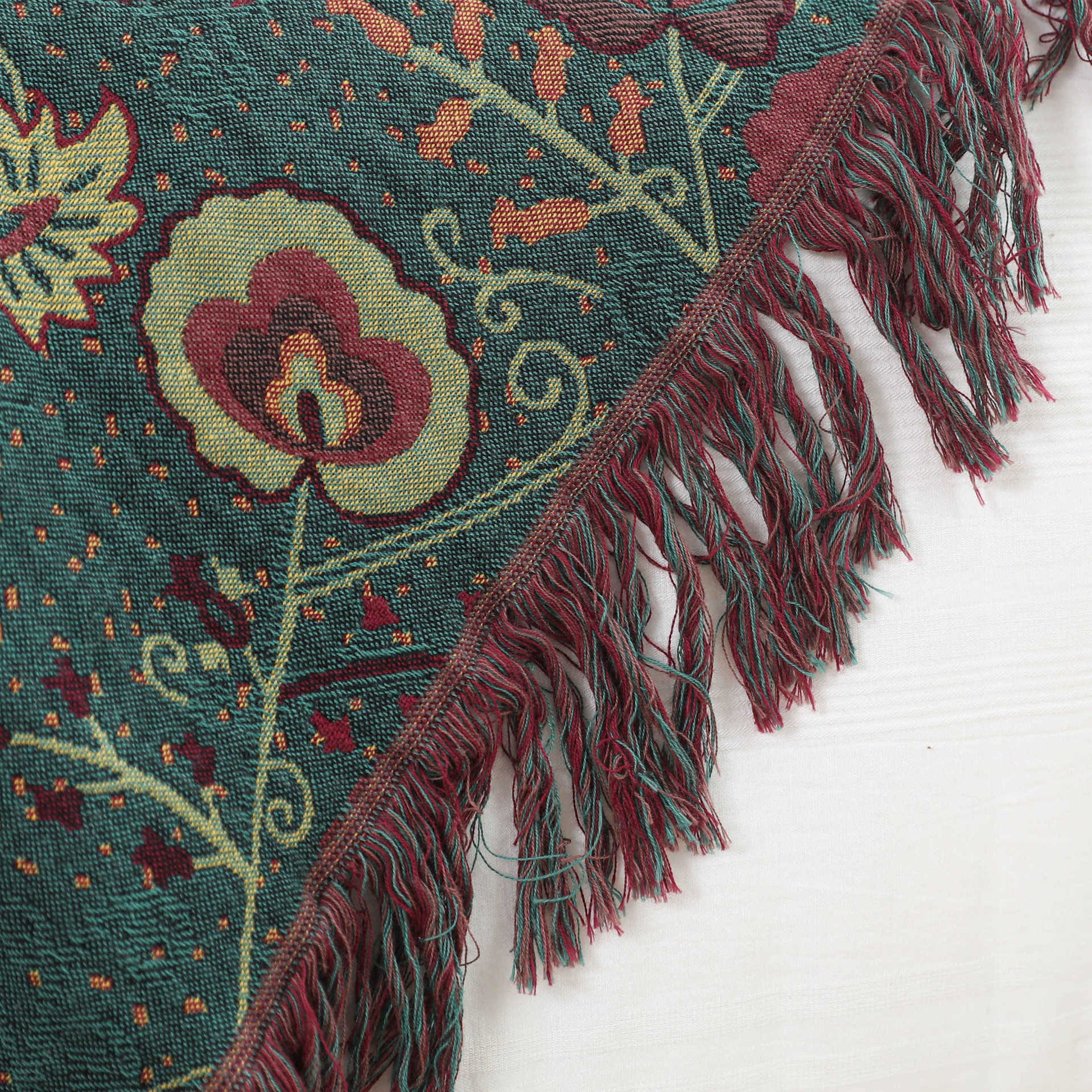 Summer Thin Tassel Washed Jacquard Gauze Blanket Pure Cotton Towel Blanket Air-conditioning Blanket Office Nap Blanket