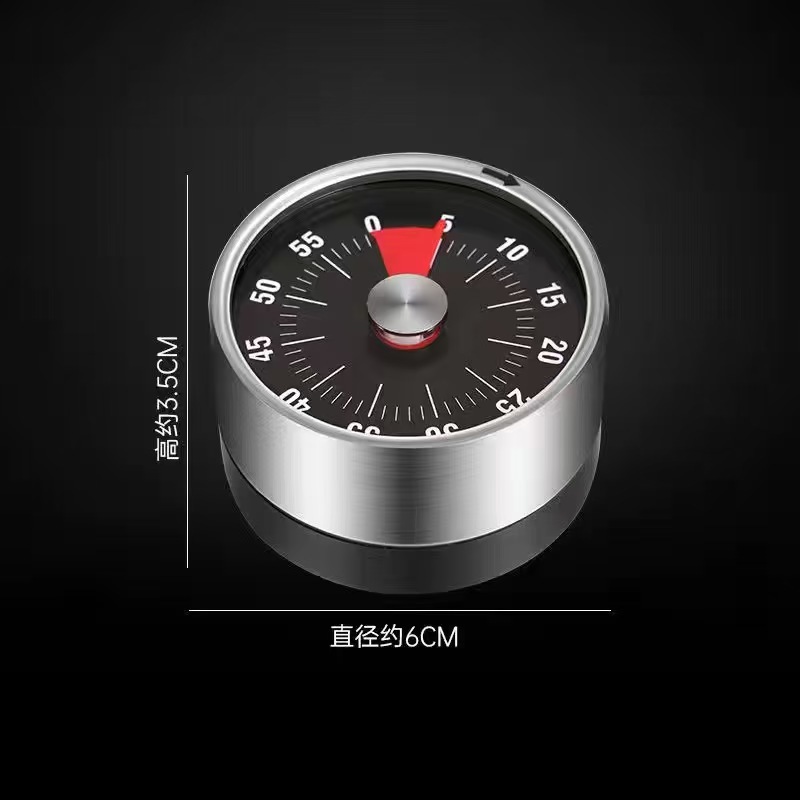 Household Stainless Steel Kitchen Mechanical Timer Baking Oven Alarm Clock Timer Student Time Manager
