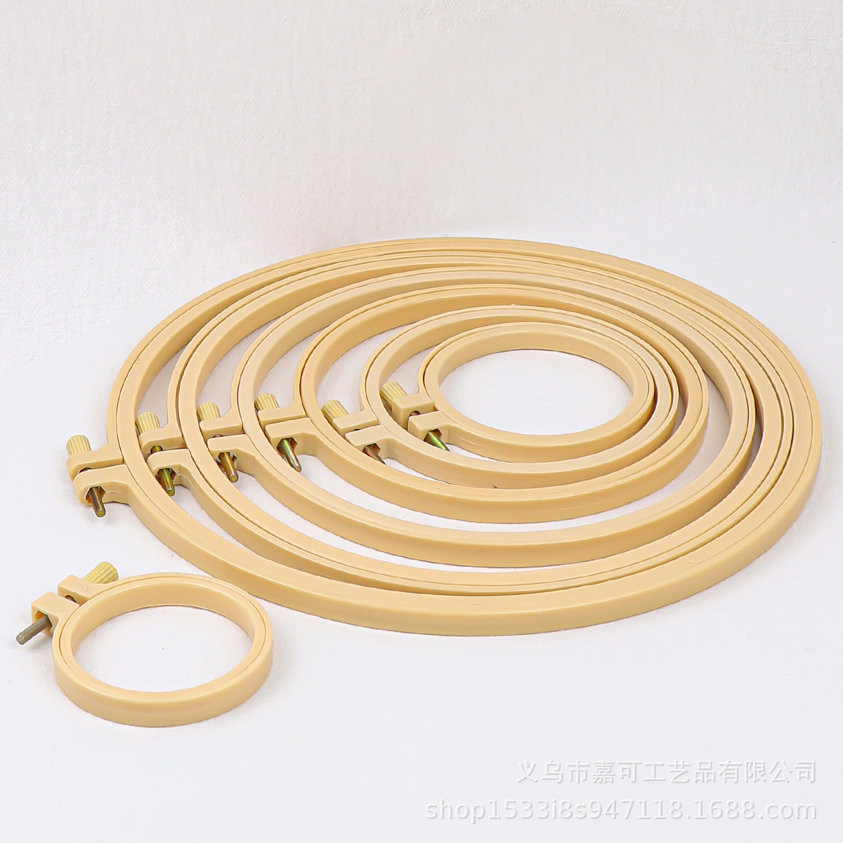 Cross-border embroidery cross-stitch embroidery imitation bamboo embroidery manual diy mini embroidery ring adjustable plastic embroidery inner ring