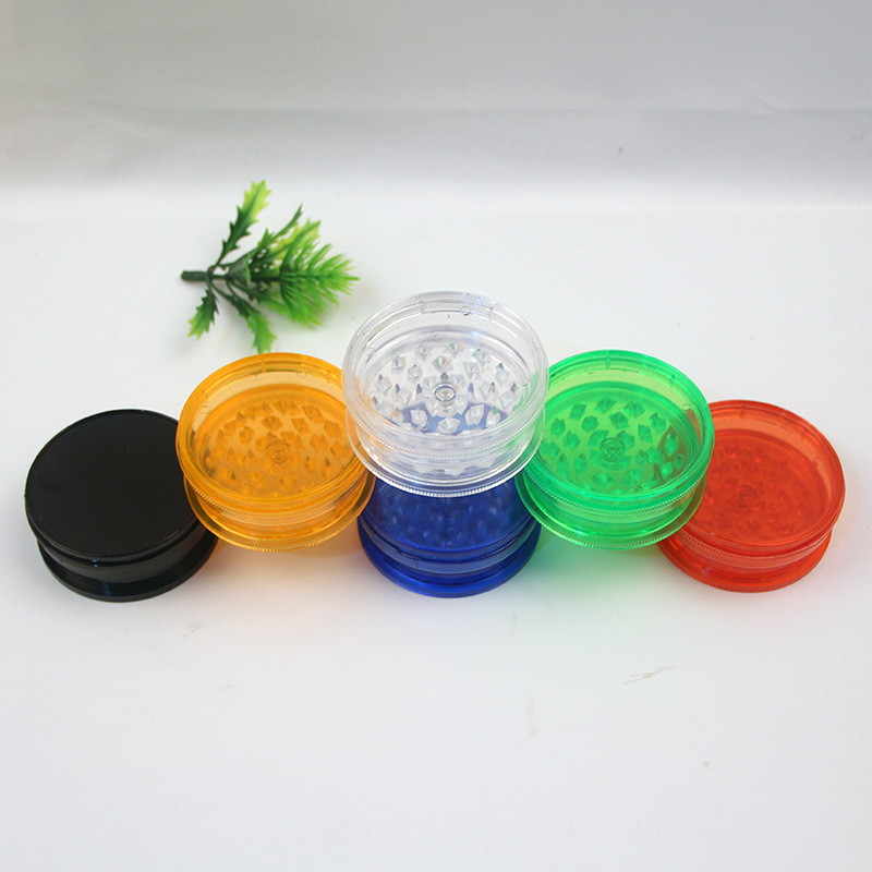 Plastic magnet cigarette grinder 60mm portable cigarette grinder display boxed cross-border supply factory direct sales