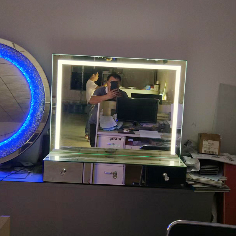 Bathroom Glass Lens Bathroom Mirror Defogging Touch Screen Smart Mirror Luminous Makeup Mirror Dressing Bathroom Mirror