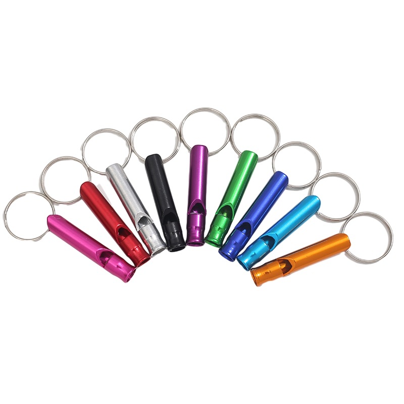 Factory wholesale outdoor aluminum alloy whistle outdoor survival referee life whistle fire training small size whistle