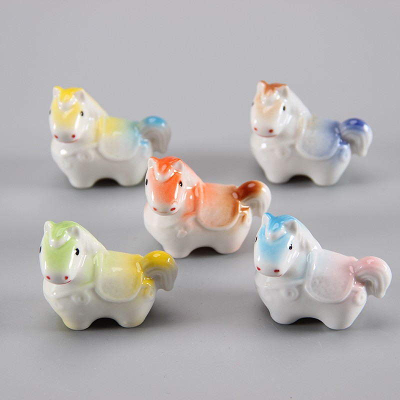 Cross-Border E-Commerce Pony Chopstick Holder Chopstick Rest Pen Holder Pen Rest Ceramic Gardening Ornament Home Decoration