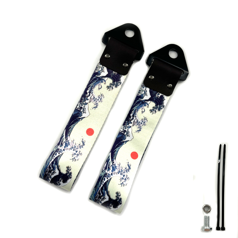 Jdm Digital Printing Heat Transfer Trailer with Insurance Front Bumper Lip Decoration Traction Rope Streamer Customized with Pictures