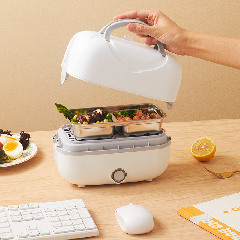 Heating smart electric lunch box insulated barrel plug-in cooking rice maker office worker dormitory portable mini lunch pot with lunch box
