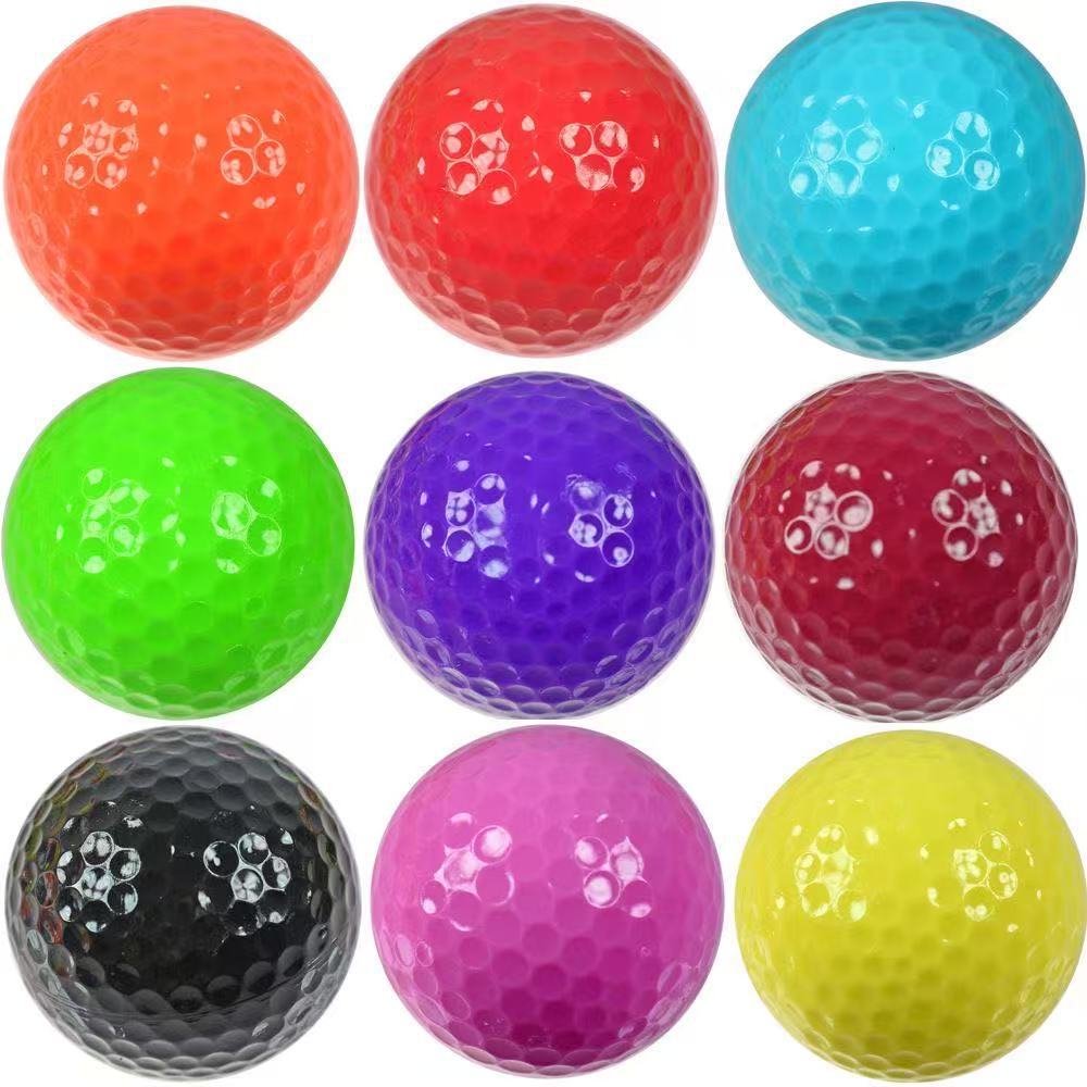 Golf Colorful Practice Ball Manufacturer Golf Two-Layer Practice Ball Blank Ball Can Be Printed with Logo