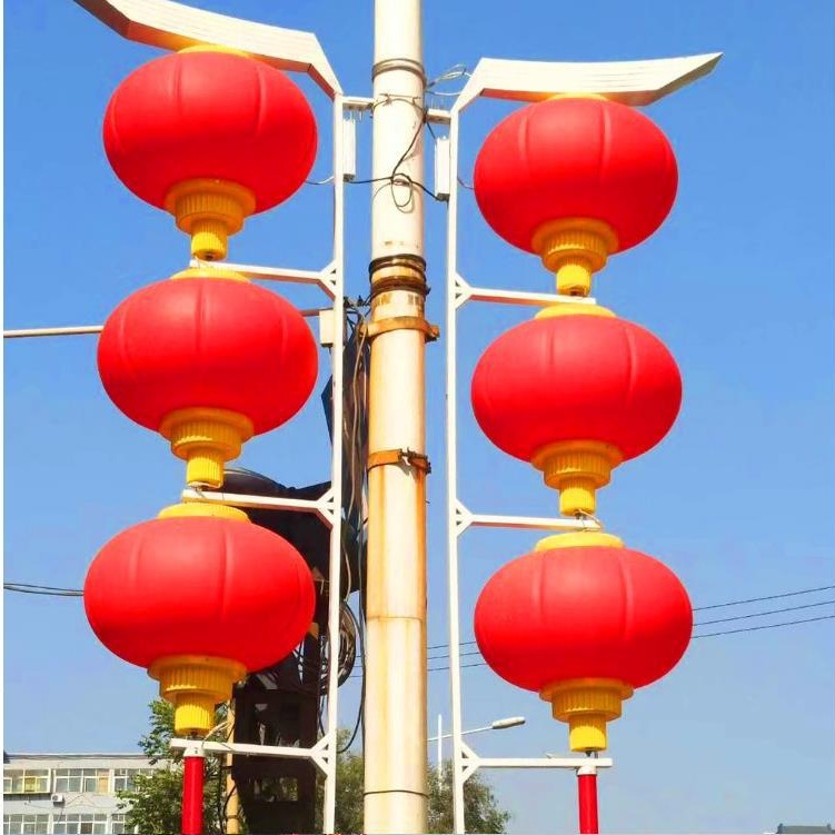 String pumpkin frosted lantern waterproof led wax gourd Lantern Festival Chinese knot led Outdoor Lantern street light red lantern