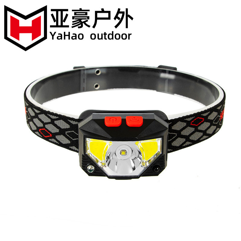 Кросс-браузерный датчик, USB зарядка, головной светильник, LED красный свет, ночная рыбалка, беговой свет, оборудование для активного отдыха