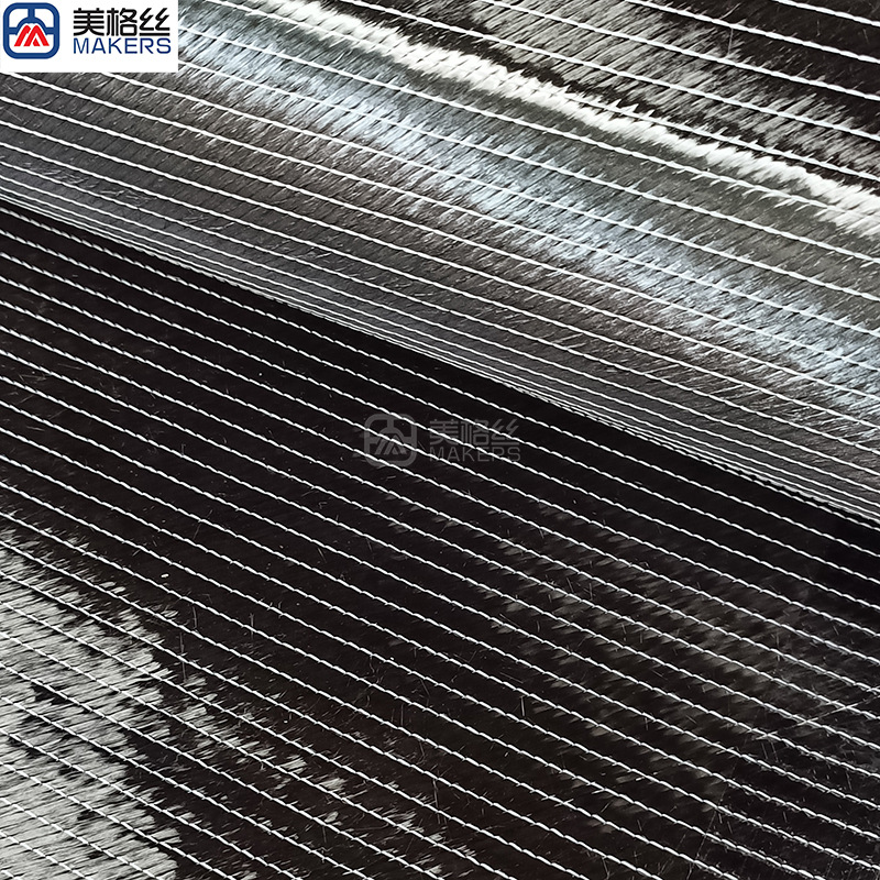 Многослойная углеродная ткань 600 грамм, положительный 45 °, отрицательный 45 °, биаксиальная углеродная ткань, ширина 1.27м