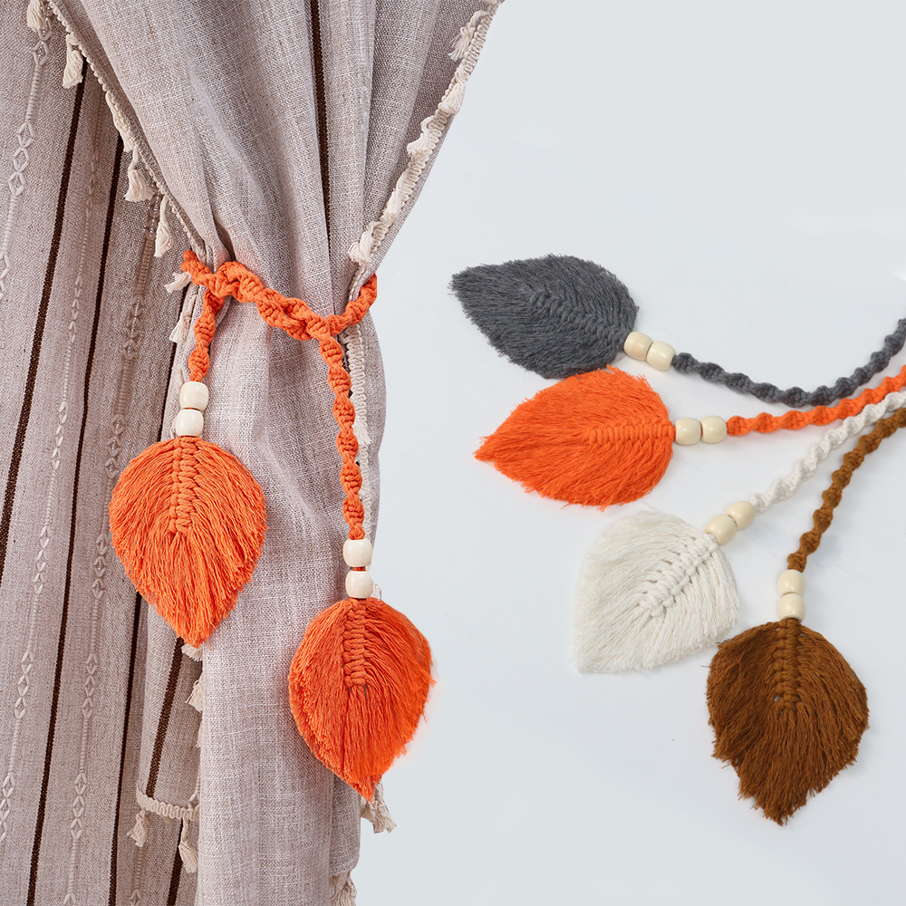 Новинка, шнурок для штор в стиле бохо, ручная работа из хлопковой веревки, застежка для штор