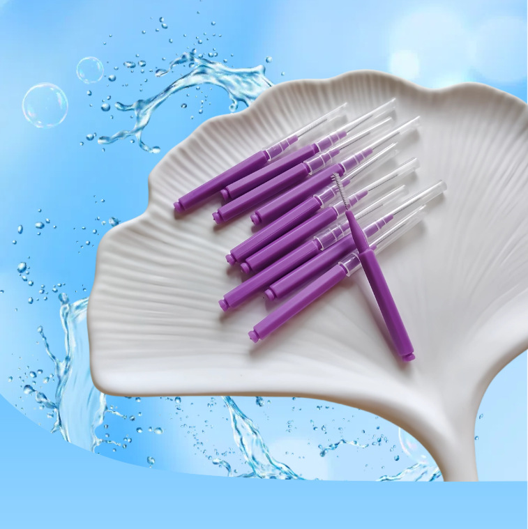 Direct push type interdental brush toothbrush push-pull stainless steel wire cleaning toothbrush braces gap cleaning toothbrush orthodontic