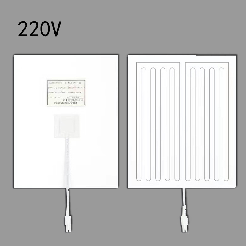 220В Умное Зеркало с Антифогом, Ультратонкая Нагревательная Пленка для Роскошного Зеркала