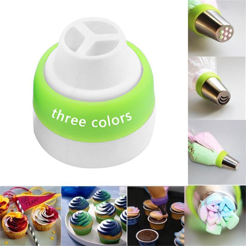 Baking Russian decorating nozzle special tool single-hole three-hole adapter three-color decorating nozzle converter cross-border