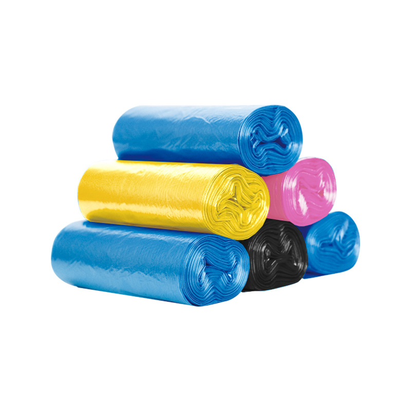 E-Clean 45X50Cm Plastic Bags Wholesale Disposable Thickened Hand-Held Flat Mouth Type Large and Small Garbage Bags Economical Pack