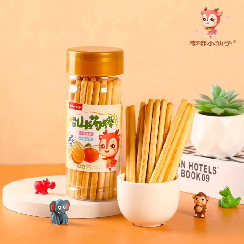 Dudu Little Fairy Yam Stick Biscuits 120g Stick Biscuits Baby Finger Biscuits Charcoal Stick Teething Stick Auxiliary