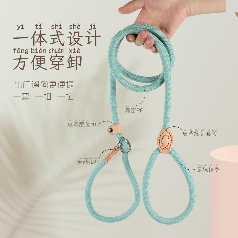 Поводок для собак с защитой от взрывов, интегрированный P-канат, толстый поводок для собак, универсальный для мелких, средних и крупных собак