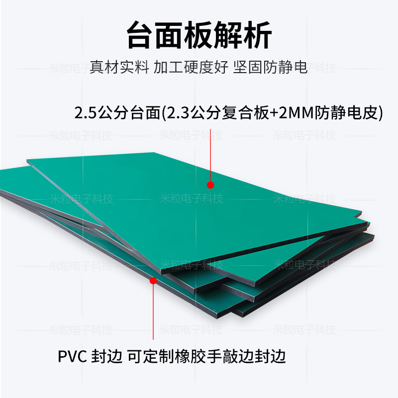 Thickened Anti-Static Table Panel Desktop Electronic Laboratory Factory Workshop Worktop Wear-Resistant Desktop Panel