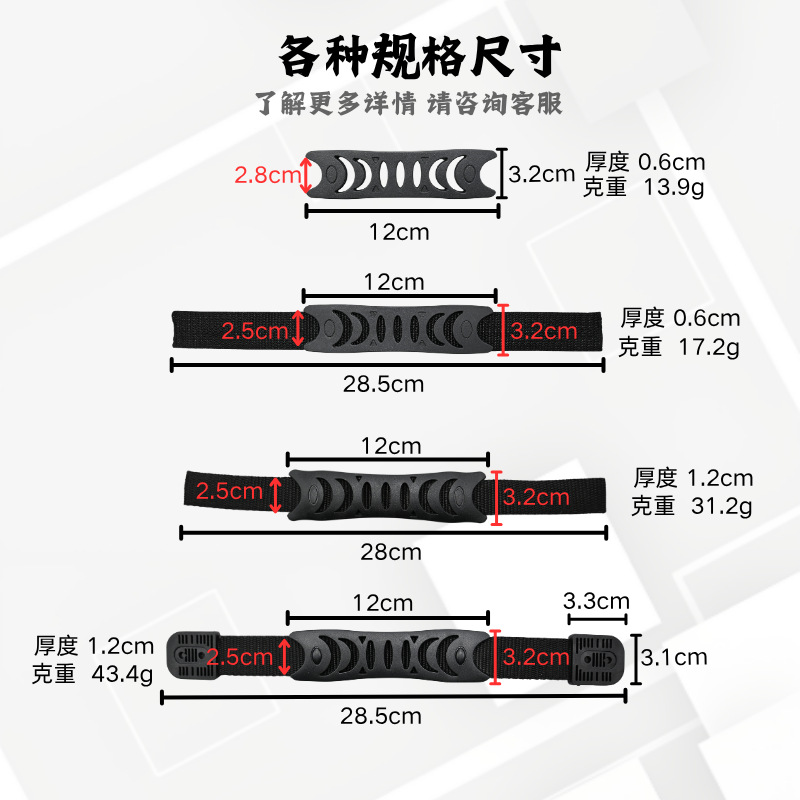 Handle Hollow Plastic Luggage Suitcase Backpack Accessories Pvc Soft Rubber Handle Manufacturer Direct Sales Kayak Handle Tube