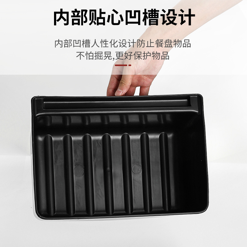 Thickened Dining Basin Long and Short Hanging Bucket Dining Car Supporting Trash Can Waste Bucket Collection Plastic Dining Car Ash Basin Commercial