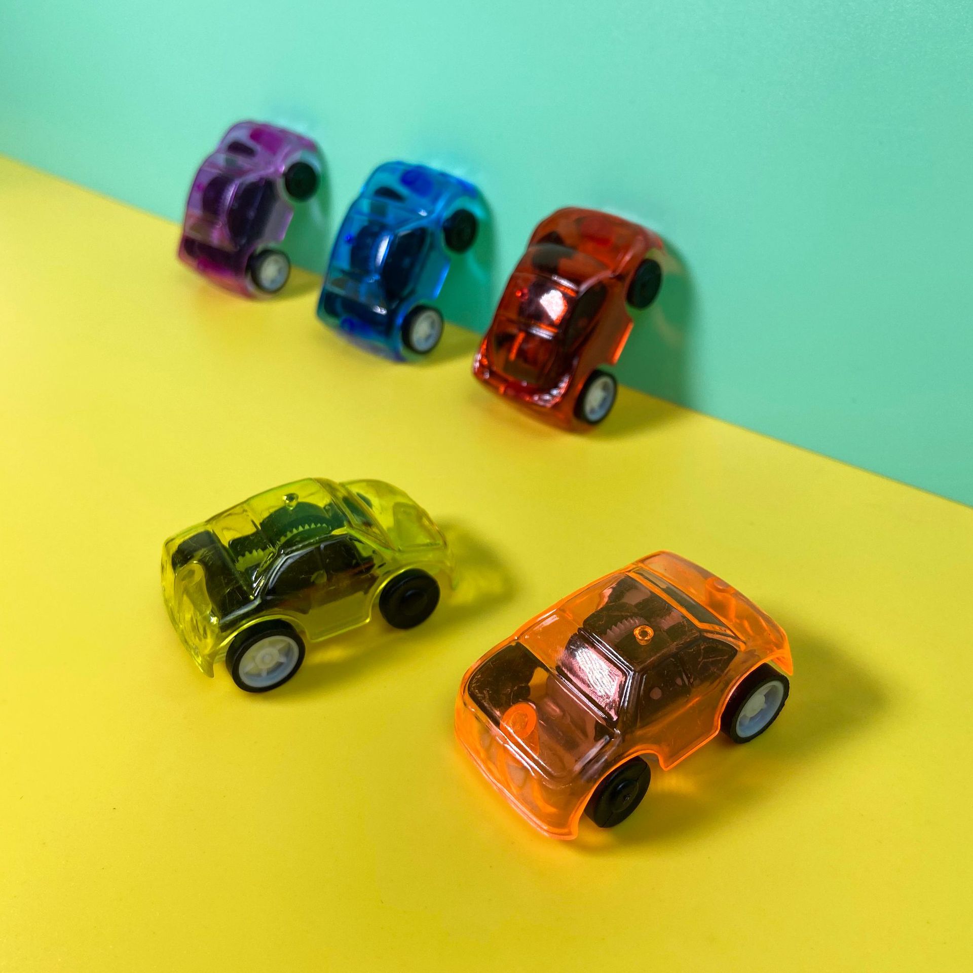 Прозрачная машинка с отводом назад, маленькие игрушки, оптовая продажа