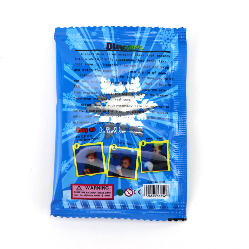 Factory bubble big gift stall snow artificial snow expansion snowflake New Year Christmas gift small bag decoration props