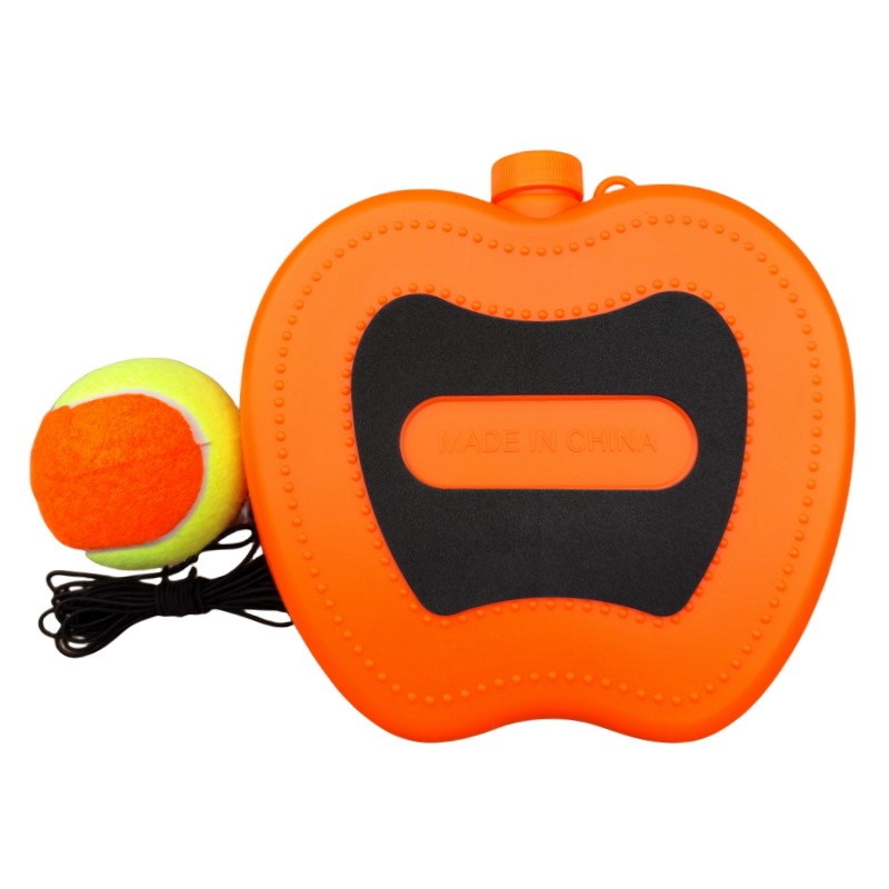 Single tennis trainer with line ball rebound trainer with rubber band base water sand for the elderly beginner