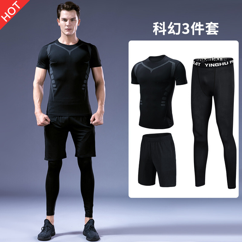 Factory direct boxing tights short swimming fitness running training sweat absorbent breathable Men's Sanda training suit
