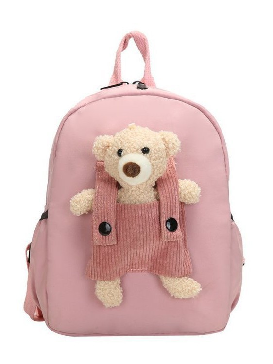 Little Bear Kindergarten School Bag Nylon Cloth 2-5 Years Old 3 Cute Children's Bag Boy Baby Small Backpack Girl Backpack