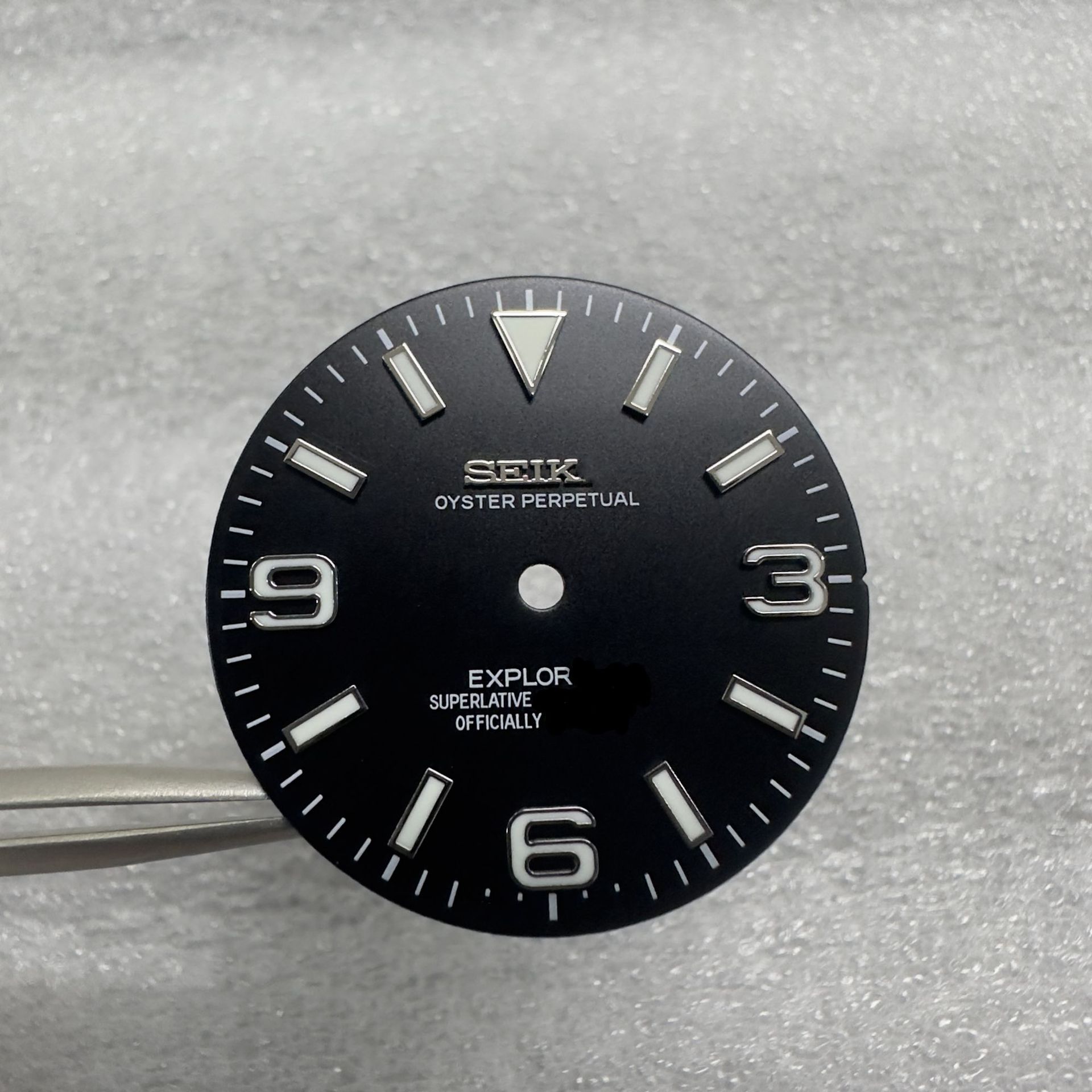 Sun pattern modified 369 nail dial green luminous 28.5mm suitable for NH35/36 movement factory outlet