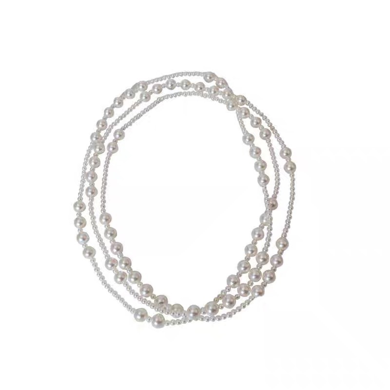 Shijia Elegant Versatile Multi-Layered Pearl Sweater Chain Accessible Luxury Simple High-End Long Necklace Women's Accessories Pendant