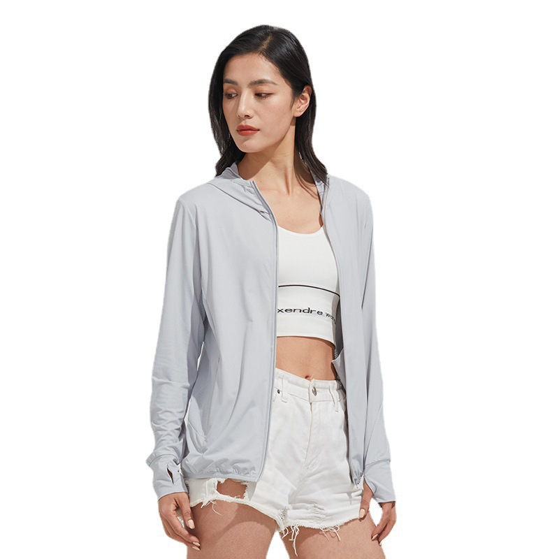 Advertising Cultural Shirt Custom Printed Logo Factory Summer New Sun Protection Clothing Couple Style Ice Silk Hooded Factory