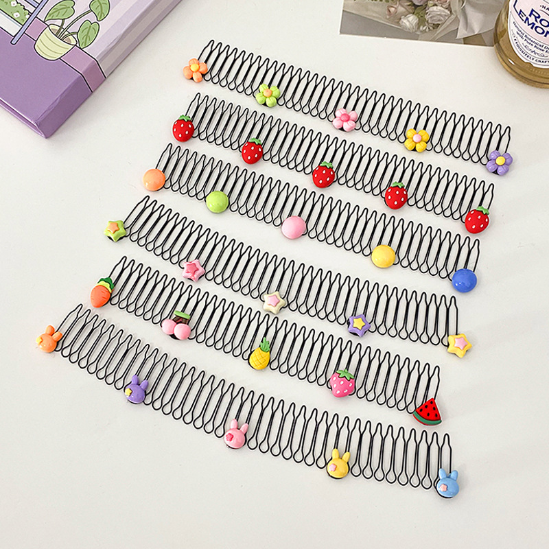 Children's Cute Broken Hair Comb Girls Cartoon Summer New Style Broken Hair Clip Women's Broken Hair Finishing Artifact Hairpin Hair Accessories