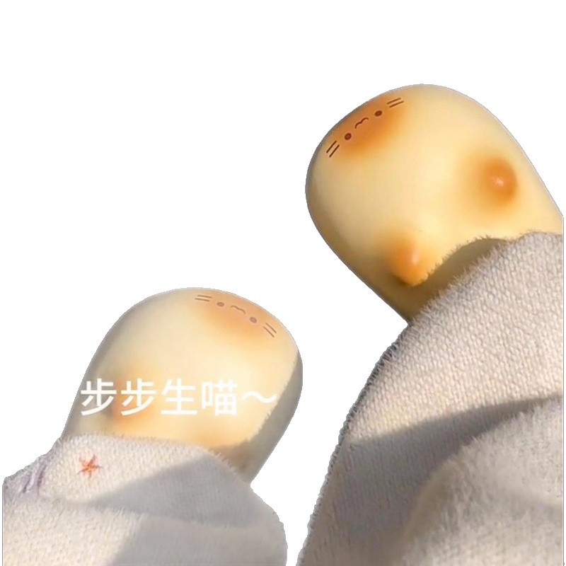 Cute Kitten Autumn and Winter Cotton Slippers for Women Indoor Home Warm Fleece-Lined Anti-Slip Waterproof Cotton Shoes Eva Outer Wear