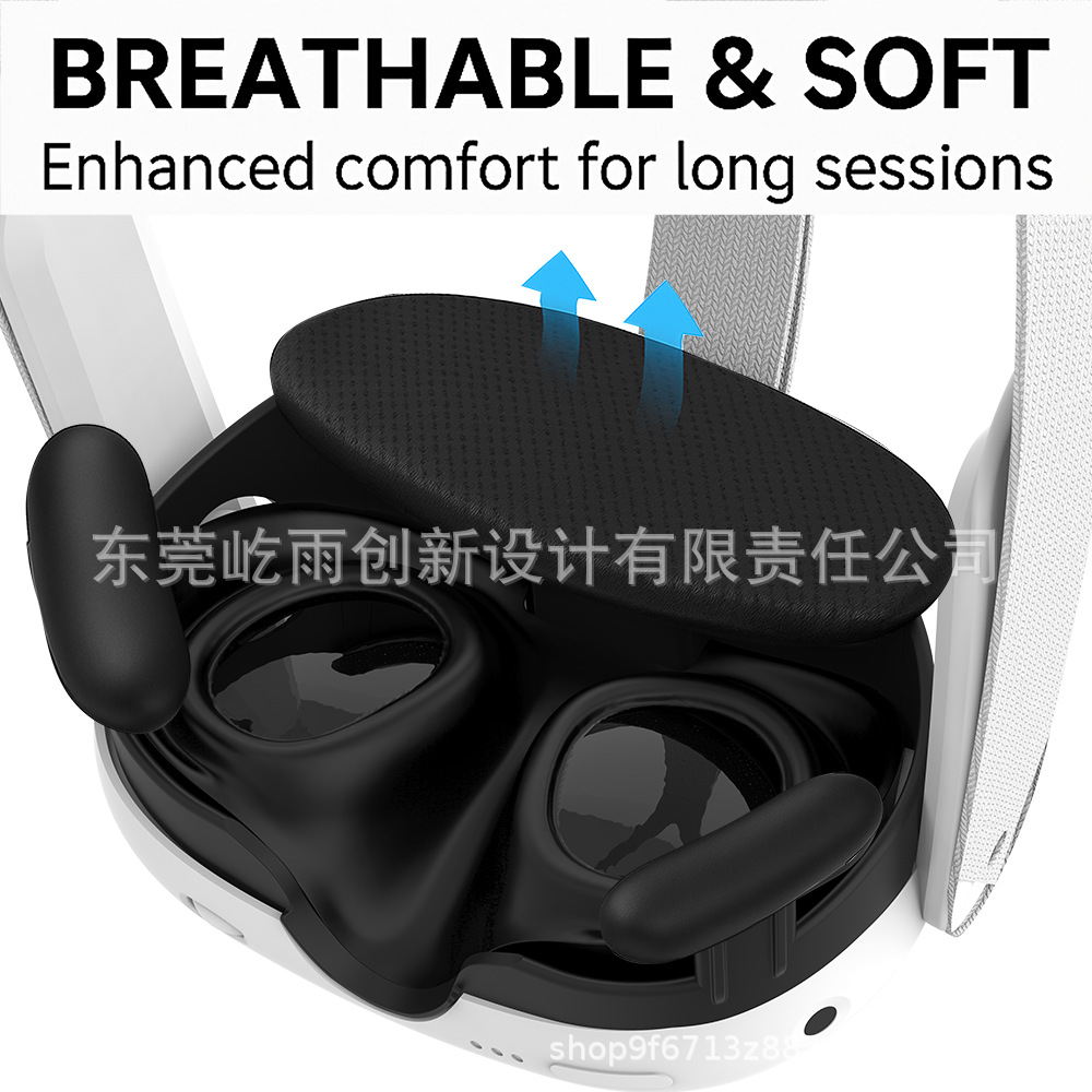 Suitable for Meta Quest 3 Open Face Mask Bracket, Large Field of View, Breathable, Non-Stuffy, Sweat-Wicking Ice Silk Mask for Quest 3