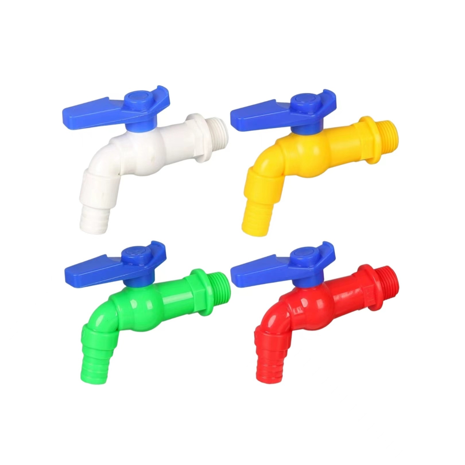 Оптовая продажа цветного пластикового крана, большой поток, быстрое открытие, кран для стиральной машины