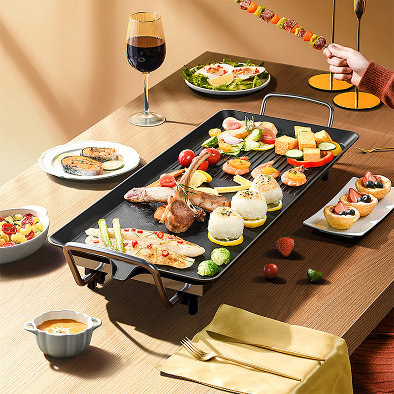 Домашний электрический барбекю, бездымная шашлычная машина, корейский электрический гриль, антипригарная, многофункциональная