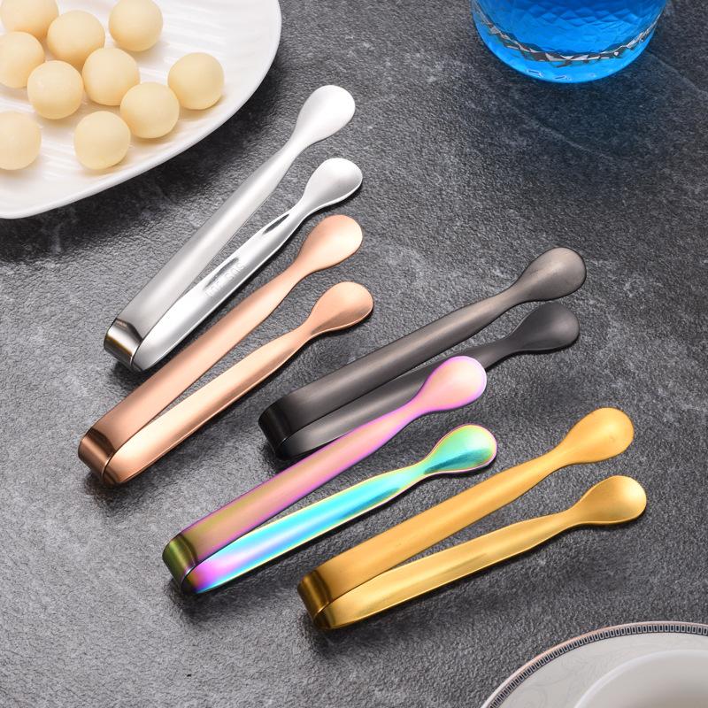 11cm Thickened Burr-Free 304 Stainless Steel Sugar Cube Tongs Ice Tongs Towel Clip Ice Bucket Clip Ice Pliers Wholesale