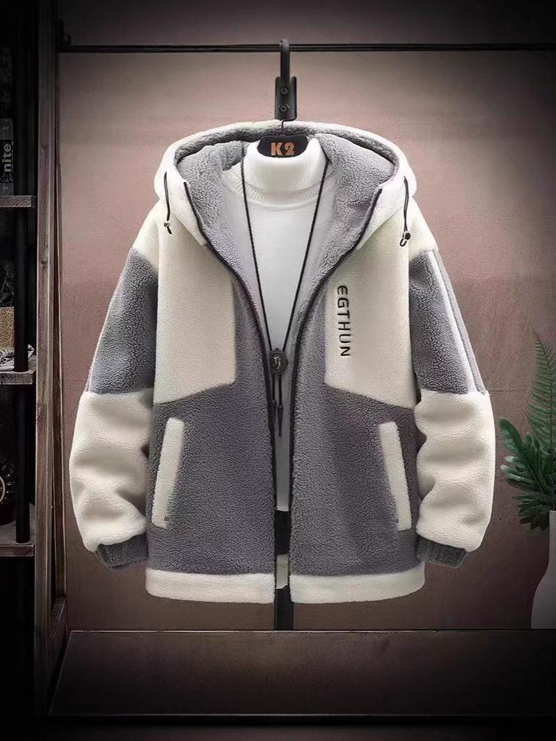 2024 lambskin coat men's autumn and winter loose padded jacket 150.00kg can also wear clothes